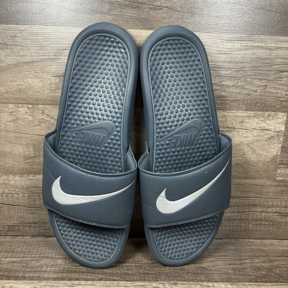 Nike Benassi Slides Blue Mens US Size 12 EUR 46 312618-403 Sandals